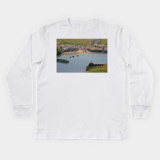 Port Isaac Harbour, June 2019 Kids Long Sleeve T-Shirt